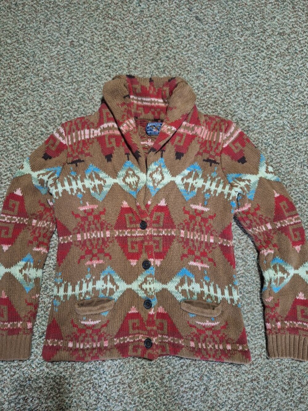 American Living Southwestern Cardigan/Sweater Size Large